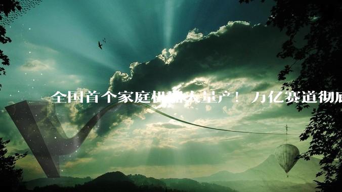 全国首个家庭机器人量产！万亿赛道彻底爆发！_华为_资本_模型